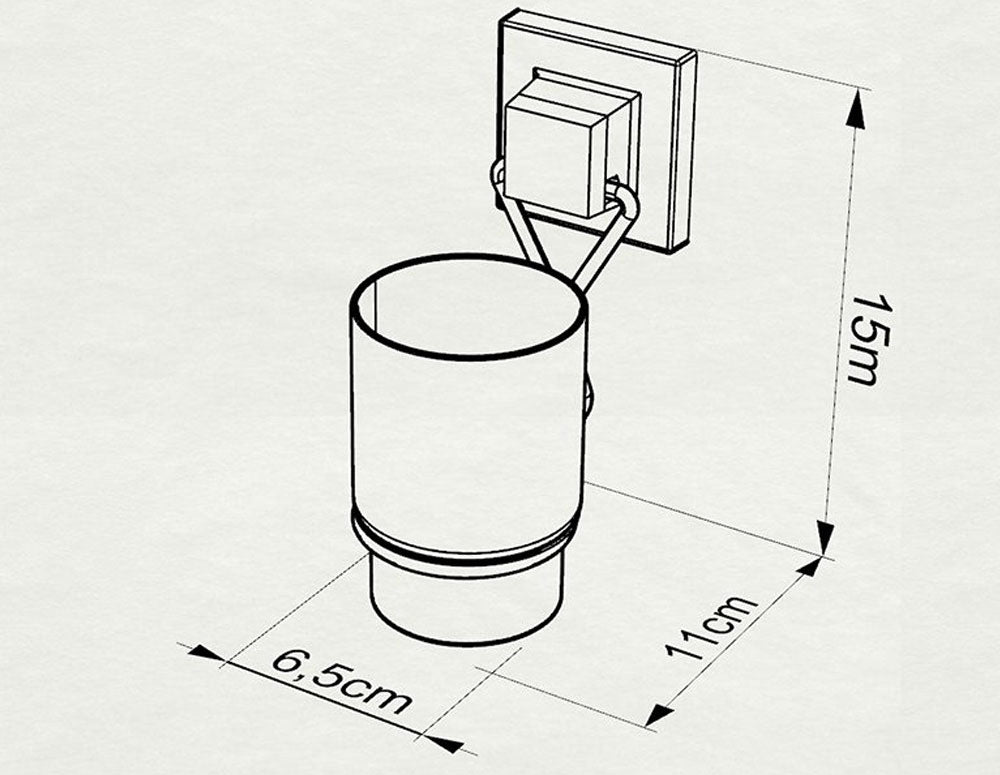 SUPORT PENTRU PAHARE TEKNO TEL EF-274, sticlă/adeziv față-verso 