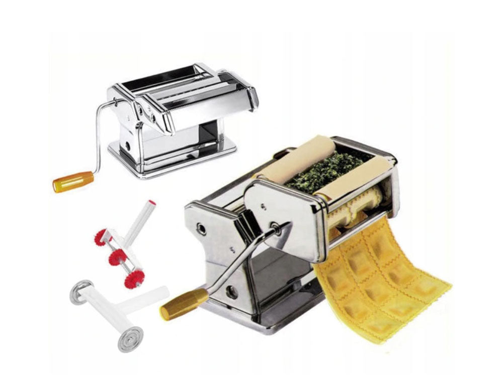 Aparat pentru paste proaspete ZILNER ZL 5210, Accesorii pentru spaghete, fettuccine, lasagna, tagliatelle, ravioli, Inox