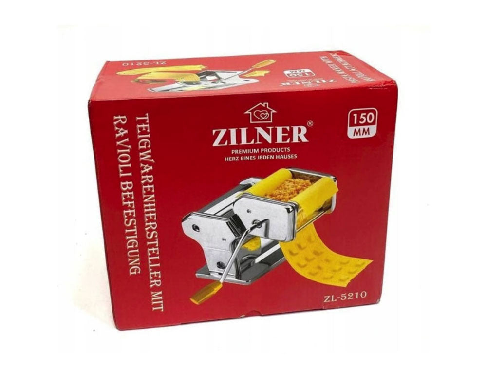 Aparat pentru paste proaspete ZILNER ZL 5210, Accesorii pentru spaghete, fettuccine, lasagna, tagliatelle, ravioli, Inox