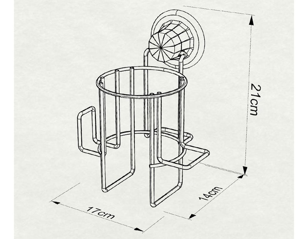 Suport uscător de păr TEKNO TEL DM-262 cromat