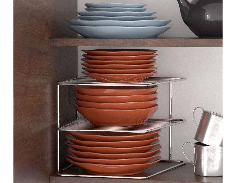 SUPORT PLUTA TEKNO TEL KB-091, 2 niveluri, 25*25*19cm, cromat 