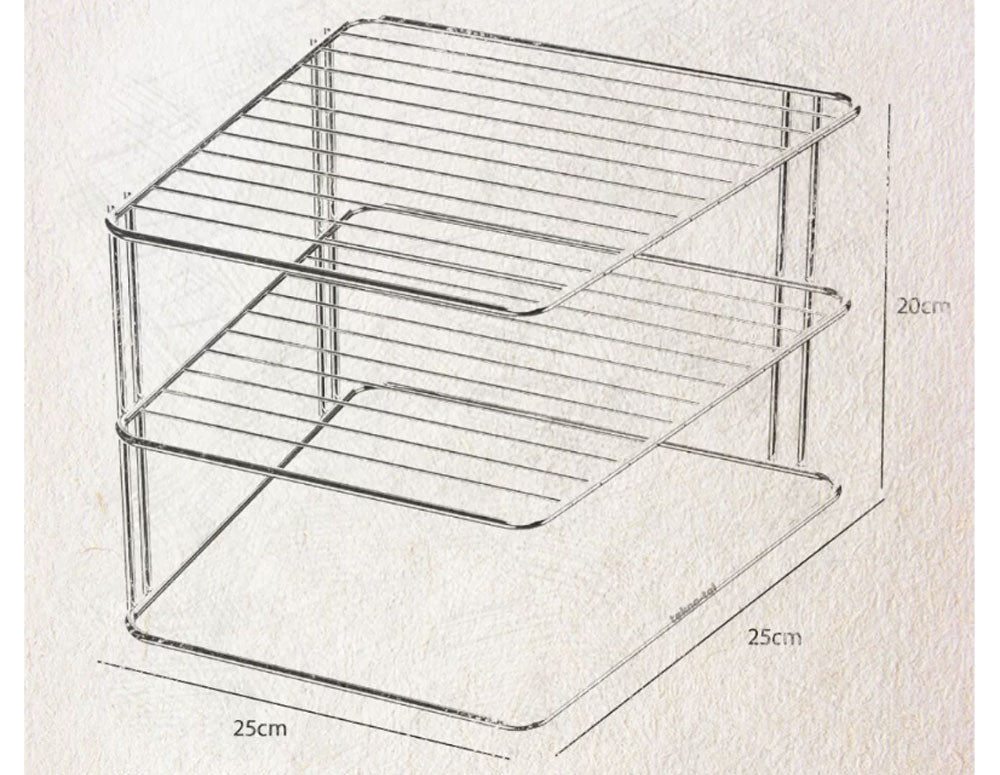 SUPORT PLUTA TEKNO TEL KB-091, 2 niveluri, 25*25*19cm, cromat 