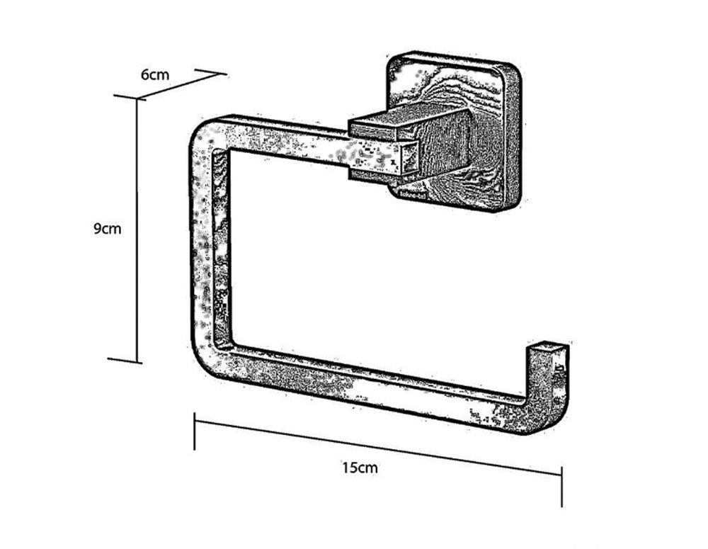 Suport hârtie igienică TEKNO TEL TR MG 394B, 15x6x9 cm, Montare cu diblu, Negru mat
