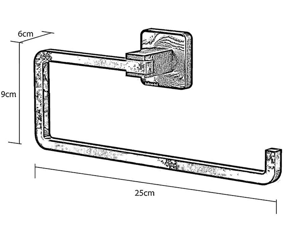 Suport pentru role de hârtie TEKNO TEL MG-396B mat cu negru 