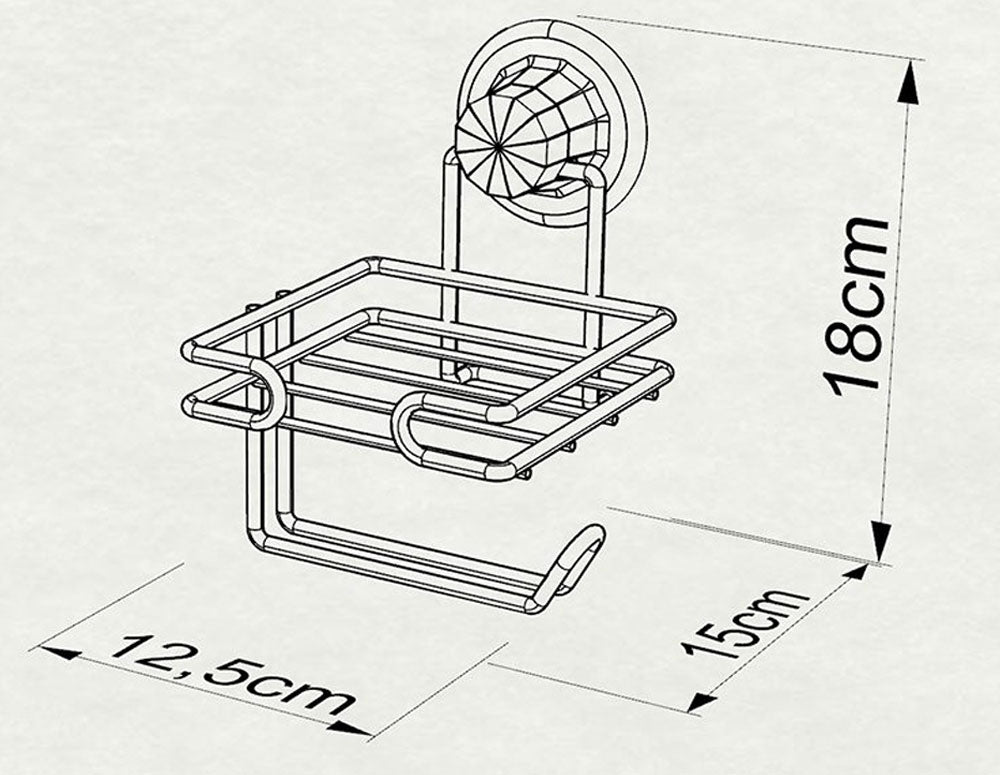 Suport hârtie igienică TEKNO TEL DM-275B, negru mat 