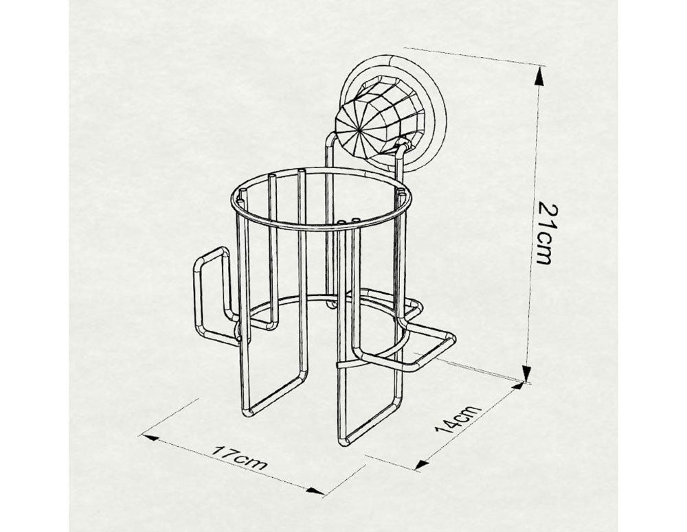 Suport uscător de păr TEKNO TEL DM-262B negru mat