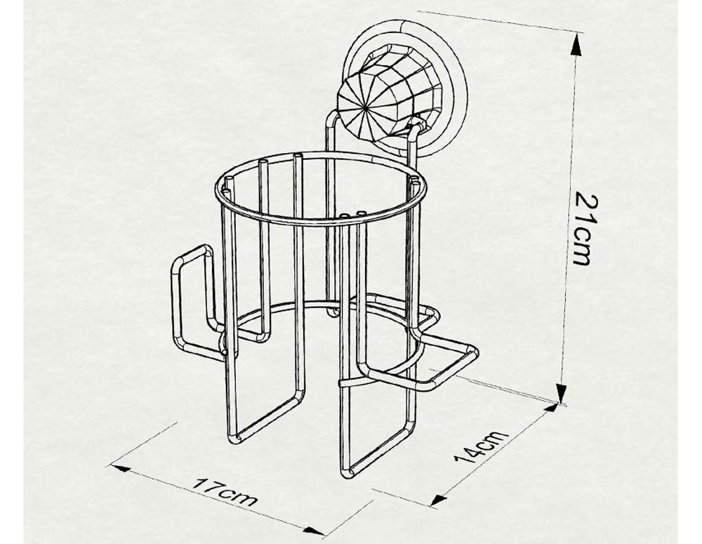 Suport uscător de păr TEKNO TEL DM-262W alb 