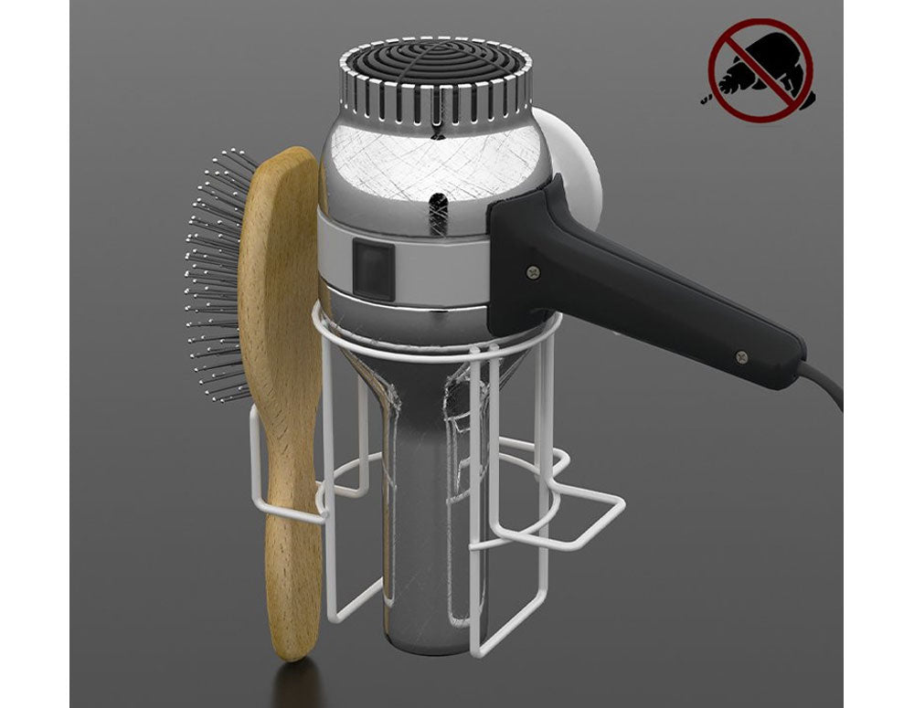 Suport uscător de păr TEKNO TEL DM-262W alb 