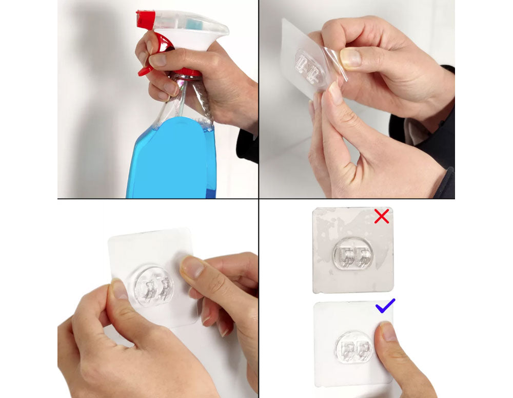 Raft de baie TEKNO TEL ST-180HB, 1 nivel, cu bandă dublu adezivă, negru 