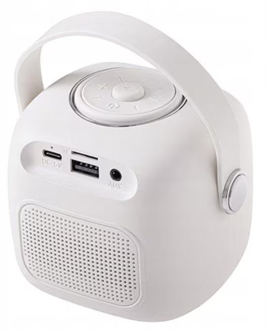 Boxă karaoke cu microfon Adler AD 1199, Wireless, autonomie 8h, USB-C, Bluetooth 5.1, Alb