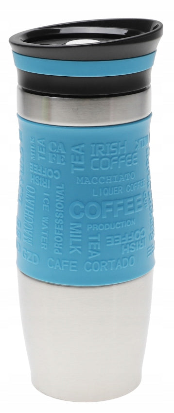 Термочаша zilner zl 4312, 480 мл, двойни стени, силиконова обвивка, неръждаема стомана, различни цветове