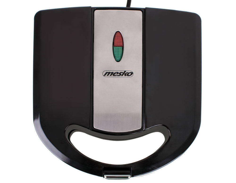 Aparat de sandvișuri și gofre 3 în 1 Mesko MS-3045, 1000W, 3 plăci interschimbabile, Înveliș antiaderent, Negru 