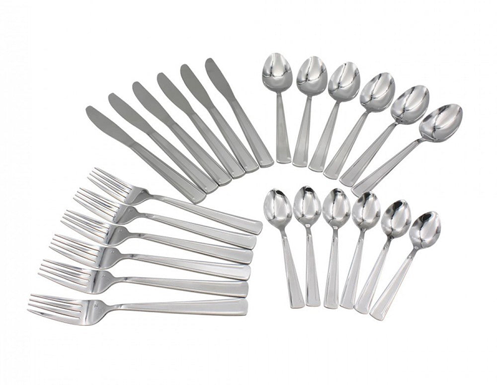 Set de tacâmuri ZEPHYR ZP 1512 AE SM, 24 piese, oțel inoxidabil, argintiu 
