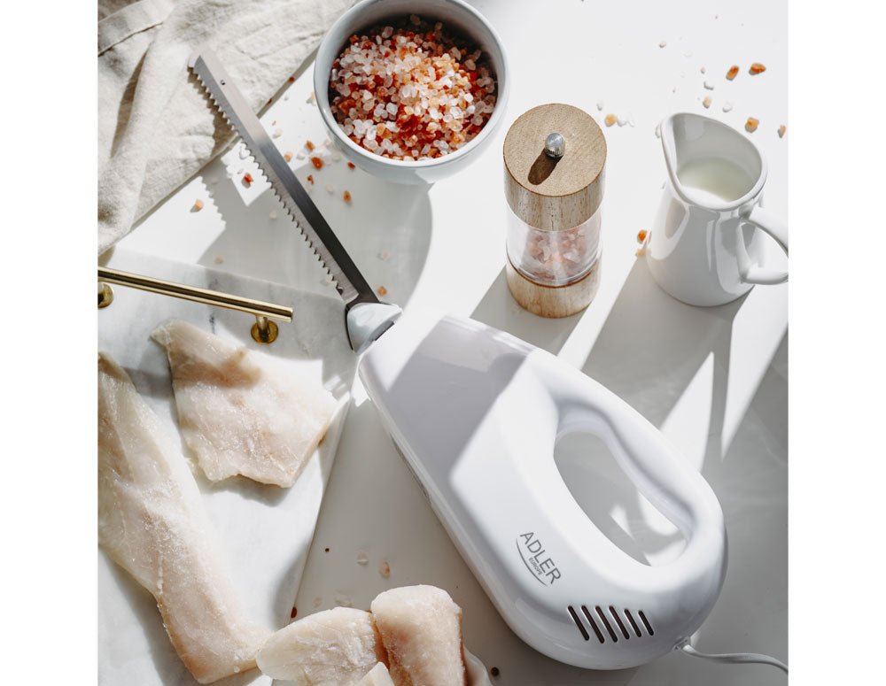 Cuțit electric Adler AD 4512, 200 W, Alb