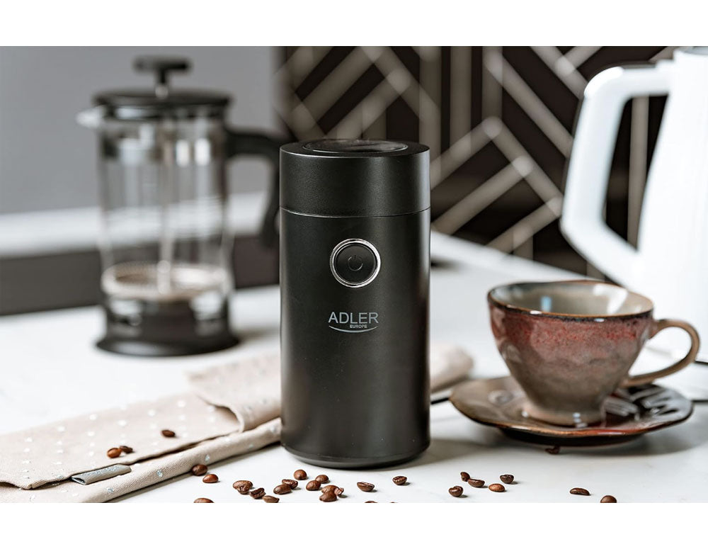 Râșniță de cafea ADLER AD 4446BG, 150W, 75 g, Capac transparent, Protecție, Negru 