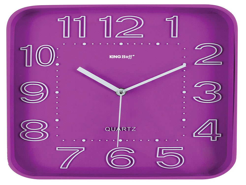 Ceas de perete KingHoff KH 1019, 30,3 cm, Analog, Roz