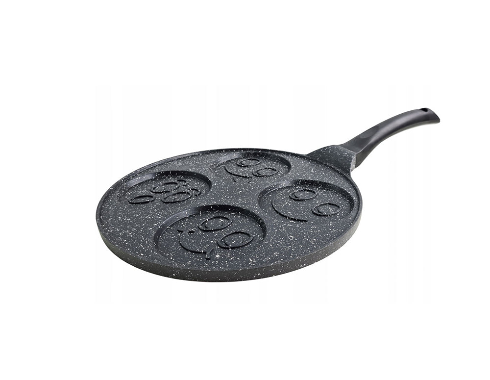 Tavă pentru clătite cu capac ZILNER ZL 2421, 26 cm, 4 forme diferite, acoperire cu marmură, neagră