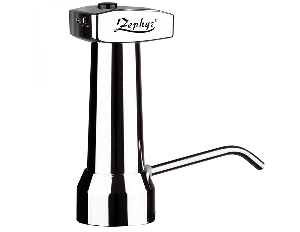 Pompă electrică de apă ZEPHYR ZP 2013 B, reîncărcabilă prin USB, sticle de până la 20 de litri, argintie 