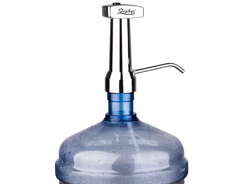 Pompă electrică de apă ZEPHYR ZP 2013 B, reîncărcabilă prin USB, sticle de până la 20 de litri, argintie 